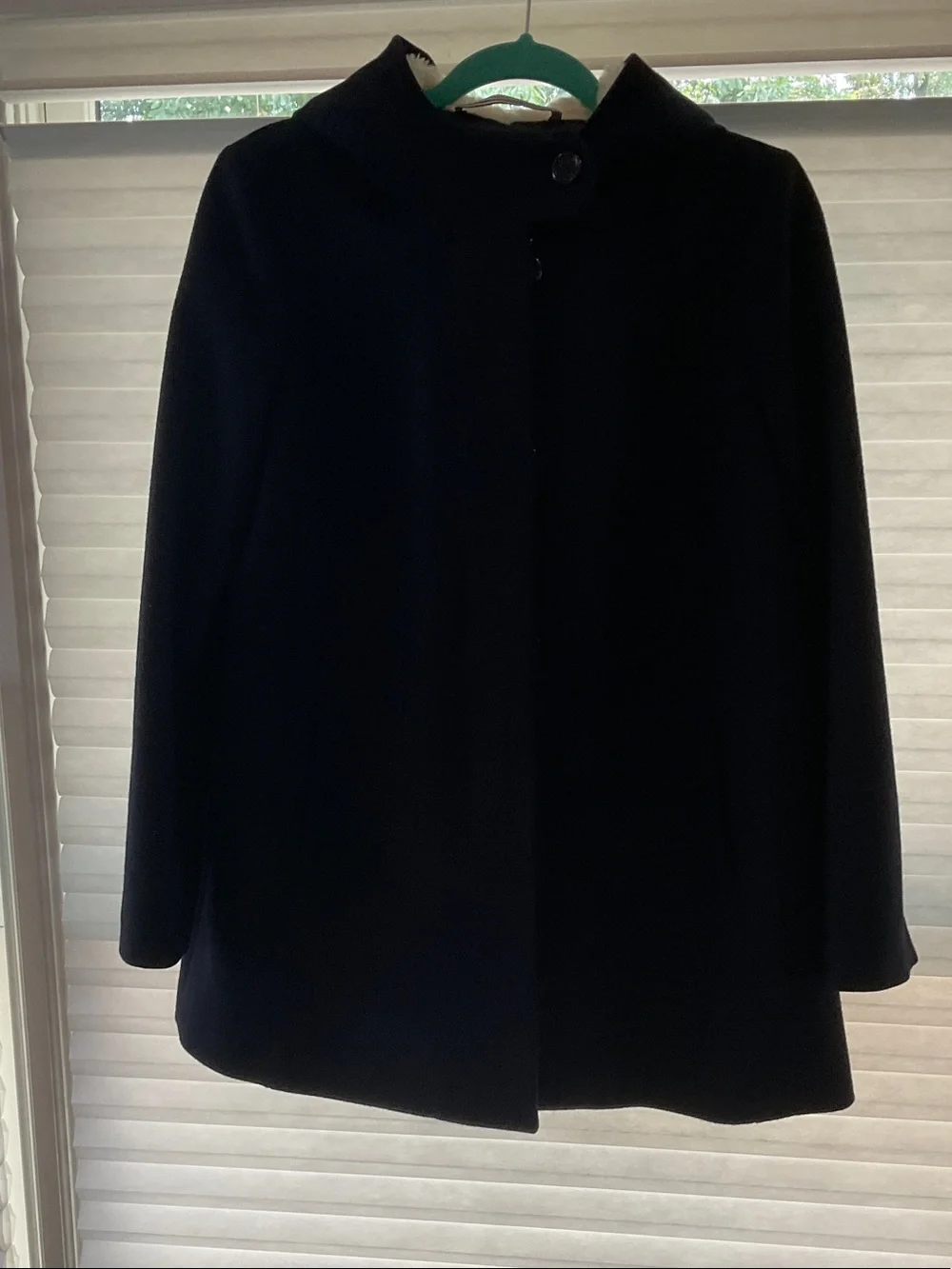 J. Crew Classic Women's Navy Coat - Sleek Minimalist Jacket